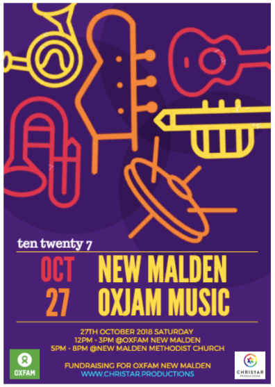 Oxfam New Malden concert Christar Productions